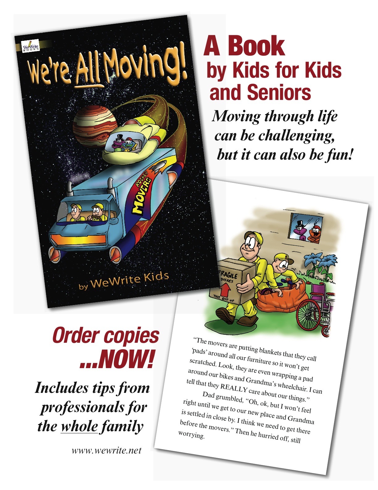 Download the order form We’re All Moving Flyer